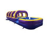30' Purple Yellow Blue Double Lane Slip and Slide