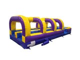 30' Purple Yellow Blue Double Lane Slip and Slide