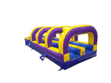 30' Purple Yellow Blue Double Lane Slip and Slide