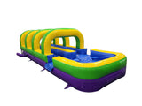 30' Yellow Green purple Double Lane Slip and Slide