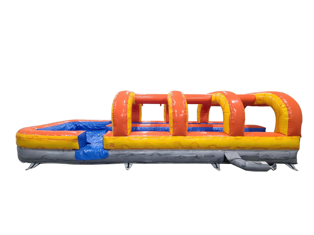 30' Yellow grey Marble Double Lane Slip and Slide - View 4