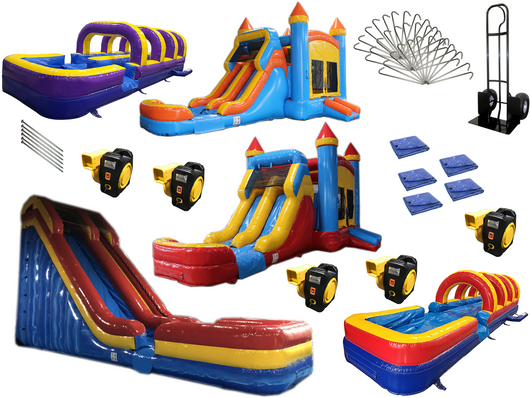 Big Water Slip and Slide Bounce House Commercial Grade Startup Package #41