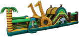 Bounce House Startup Package Crazy Tropical Safari Obstacle Water Slide Combo #20, Commercial Grade