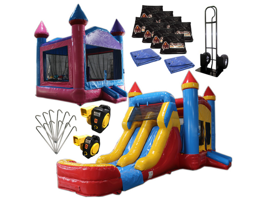 Bounce House Startup Package Square, Water Slide Combo #9 Commercial Grade