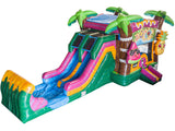 30' Pink Tropical Fruit Splash Wet or Dry Water Slide Combo