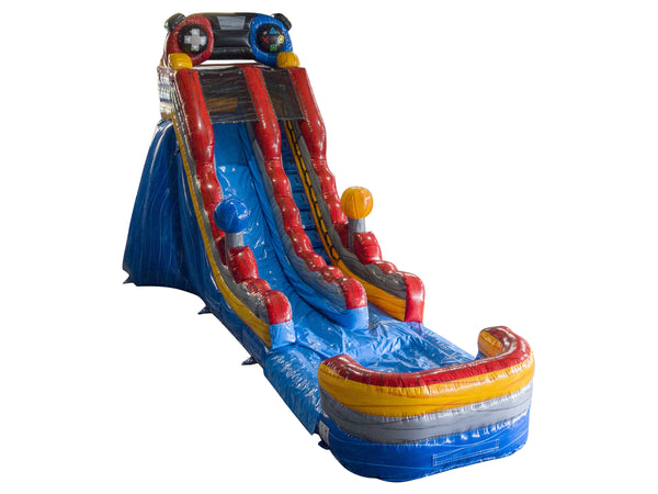 18'H Single Gamer Day Drop Water Slide