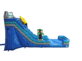 18'H Single Lane Tropical Water Slide