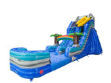 18'H Single Lane Tropical Water Slide