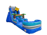 18'H Single Lane Tropical Water Slide