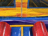 28' Colorful Marble Rainbow Balloon Bounce House Wet or Dry Water Slide Combo
