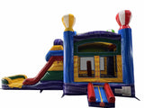 28' Colorful Marble Rainbow Balloon Bounce House Wet or Dry Water Slide Combo
