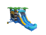 28' Palm Splash Adventure Bounce House Wet or Dry Water Slide Combo