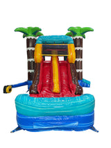 28' Tropical Inferno Bounce House Wet or Dry Water Slide Combo