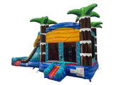 28' Tropical Inferno Bounce House Wet or Dry Water Slide Combo