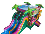 30' Pink Tropical Fruit Splash Wet or Dry Water Slide Combo