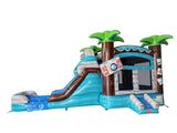 28' Camera & Photos Marble Bounce House Wet or Dry Water Slide Combo