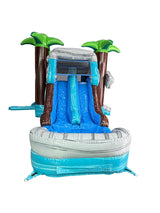 28' Camera & Photos Marble Bounce House Wet or Dry Water Slide Combo