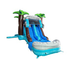 28' Camera & Photos Marble Bounce House Wet or Dry Water Slide Combo