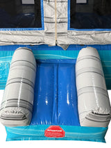 28' Camera & Photos Marble Bounce House Wet or Dry Water Slide Combo