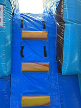 28' Camera & Photos Marble Bounce House Wet or Dry Water Slide Combo