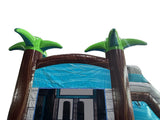 28' Camera & Photos Marble Bounce House Wet or Dry Water Slide Combo