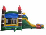28' Primitive Tribe Rainbow Marble Bounce House Wet or Dry Water Slide Combo