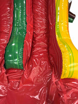 28' Primitive Tribe Rainbow Marble Bounce House Wet or Dry Water Slide Combo