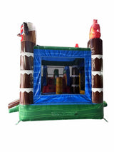 28' Primitive Tribe Rainbow Marble Bounce House Wet or Dry Water Slide Combo