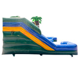 16' Twin Tropical Wet or Dry Water Slide Combo