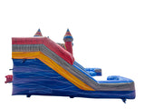 16' Twin Red Blue Marble Wet or Dry Water Slide Combo