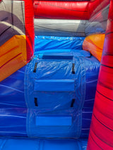 16' Twin Red Blue Marble Wet or Dry Water Slide Combo