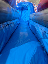 16' Twin Red Blue Marble Wet or Dry Water Slide Combo