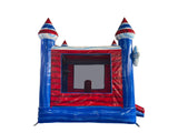 14' Star Red White Blue Marble Standard Bouncer