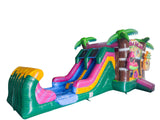 30' Pink Tropical Fruit Splash Wet or Dry Water Slide Combo