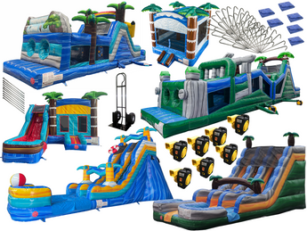 Bounce House Startup Package Jungle Tropic Splash & Adventure #44 Commercial Grade