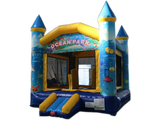 Bounce House Startup Package Square, Green N Purple Water Slide Combo #19 Commercial Grade