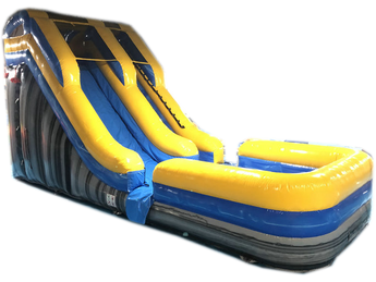 15' Blue Yellow Grey Water Slide
