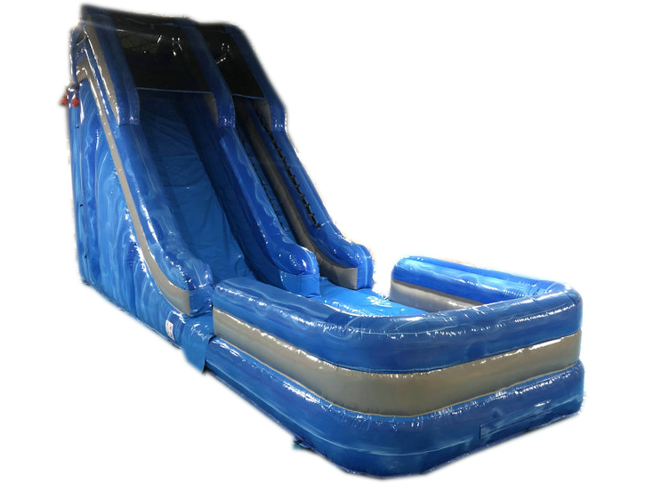 18' Grey Blue Marble Water Slide - View 10