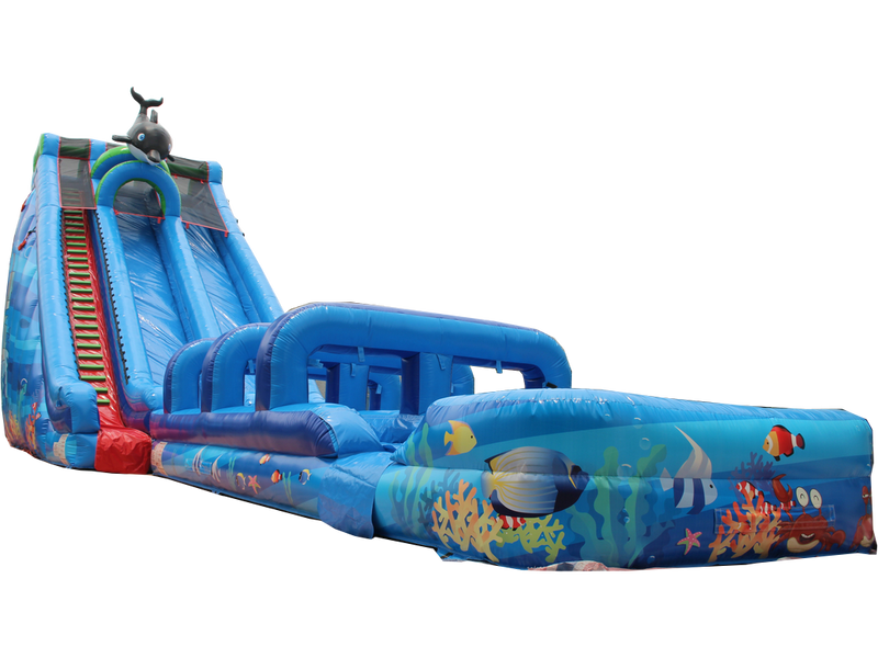 25'H Coral Crush Water Slide & Slip N Slide