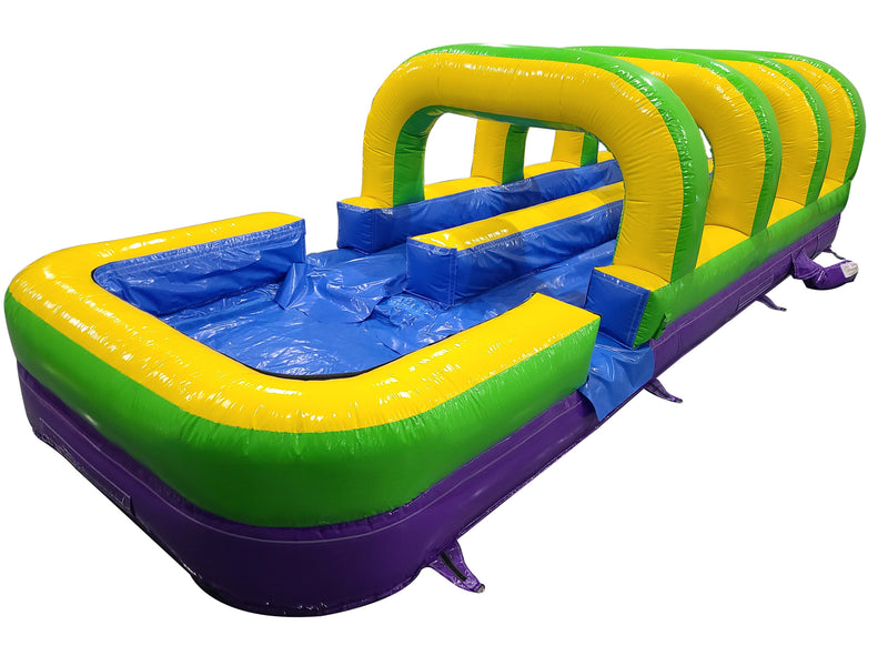 30' Yellow Green purple Double Lane Slip and Slide - View 10