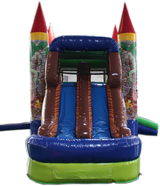 28' Pirate Bounce House Wet or Dry Water Slide Combo