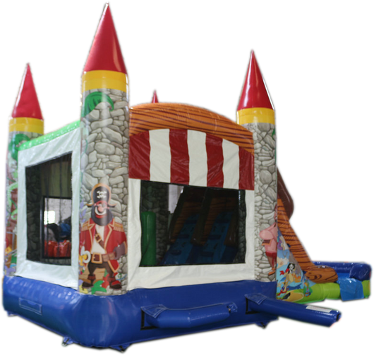 28' Pirate Bounce House Wet or Dry Water Slide Combo – Gorilla Bounce