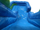 12' Blue Green Grey Marble Water Slide
