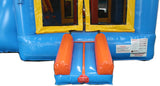 28' Blue & Orange Bounce House Wet or Dry Water Slide Combo