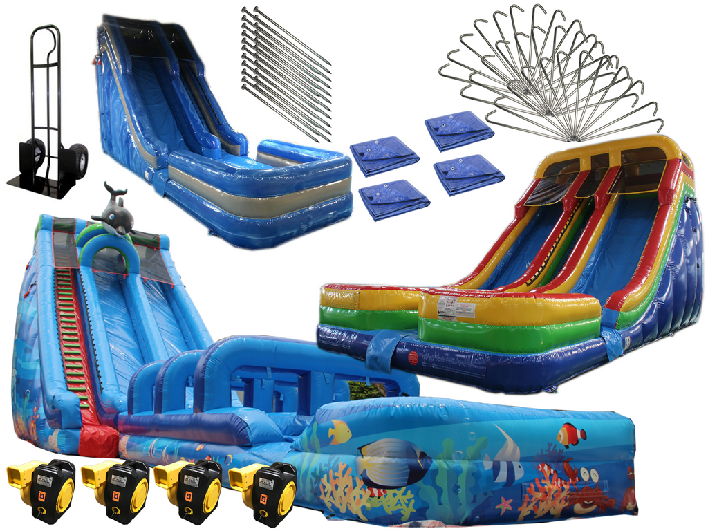 Big Water Slide Bounce House Commercial Grade Startup Package #2 ...
